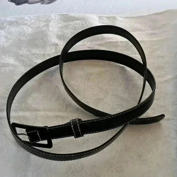 Belt WOMENS BLACK WITH WHITE STITCHES - Picture 3 of 5